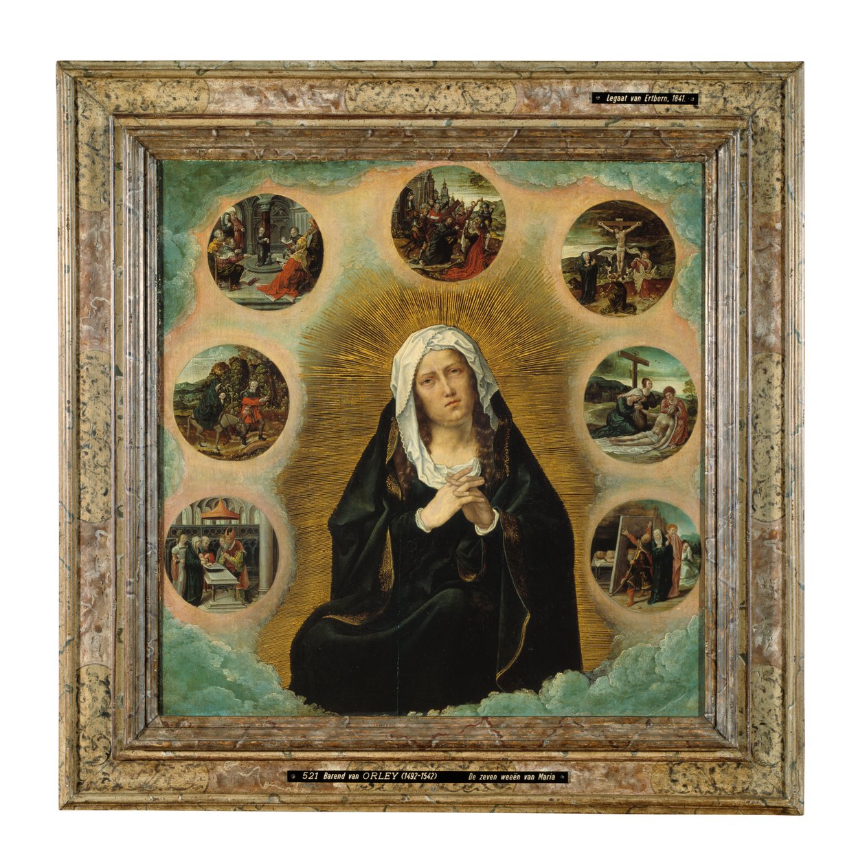 Siedem Boleści Maryi (olej na desce) autorstwa Bernard van Orley