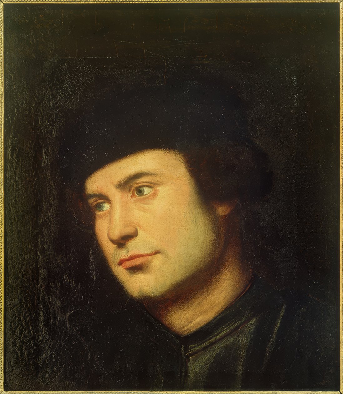 Mężczyzna w czarnej czapce autorstwa Bernardino Licinio