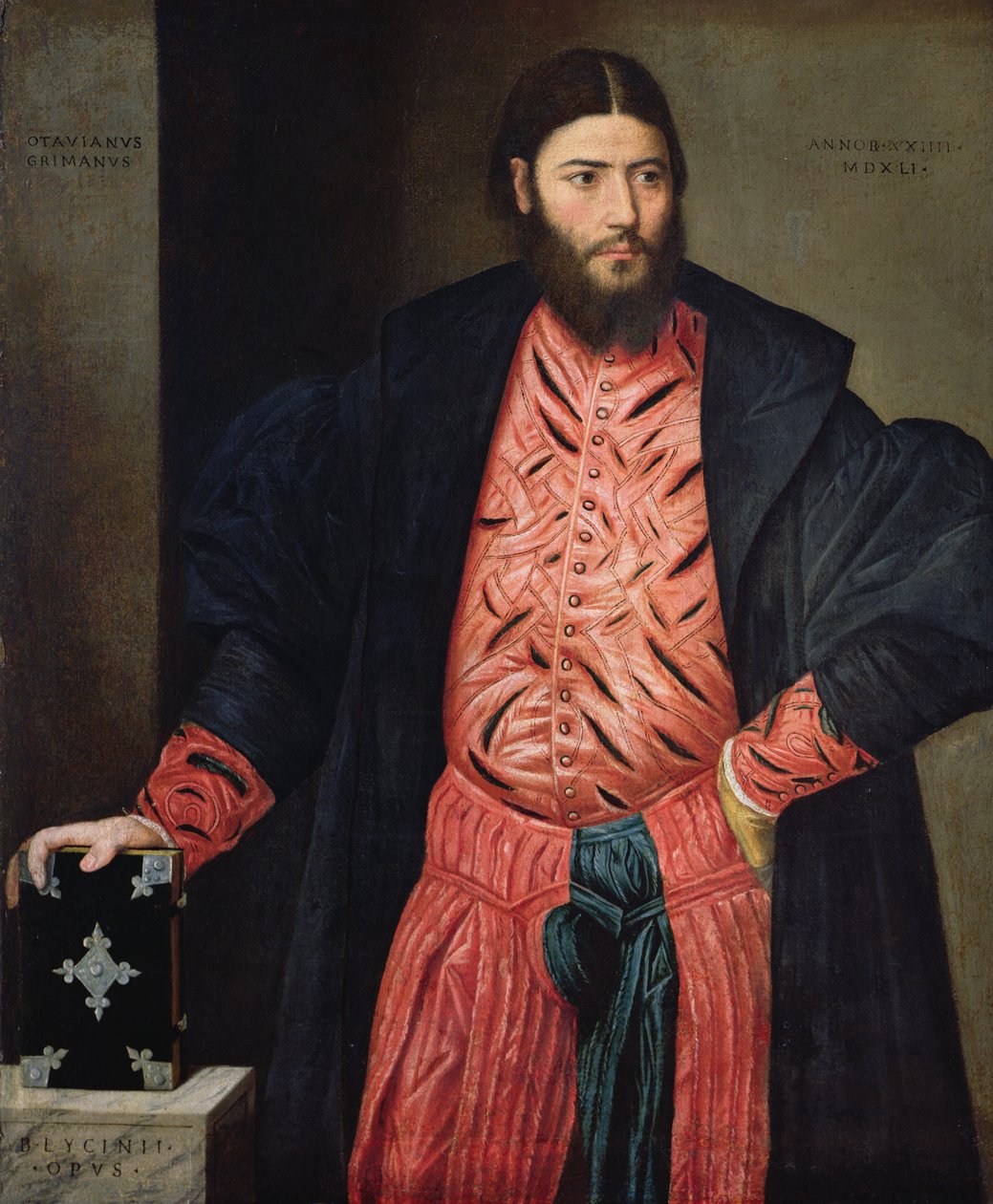 Portret Ottavio Grimani, prokuratora św. Marka, 1541 autorstwa Bernardino Licinio