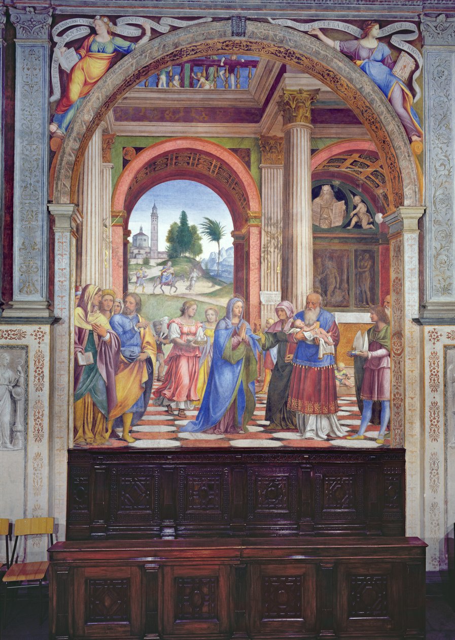 Ofiarowanie w Świątyni, 1525 autorstwa Bernardino Luini