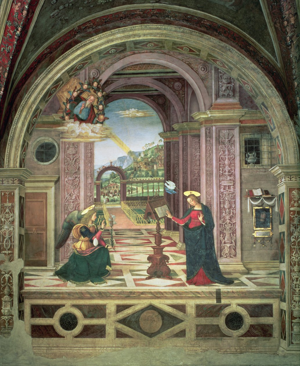 Zwiastowanie, 1501 autorstwa Bernardino di Betto Pinturicchio