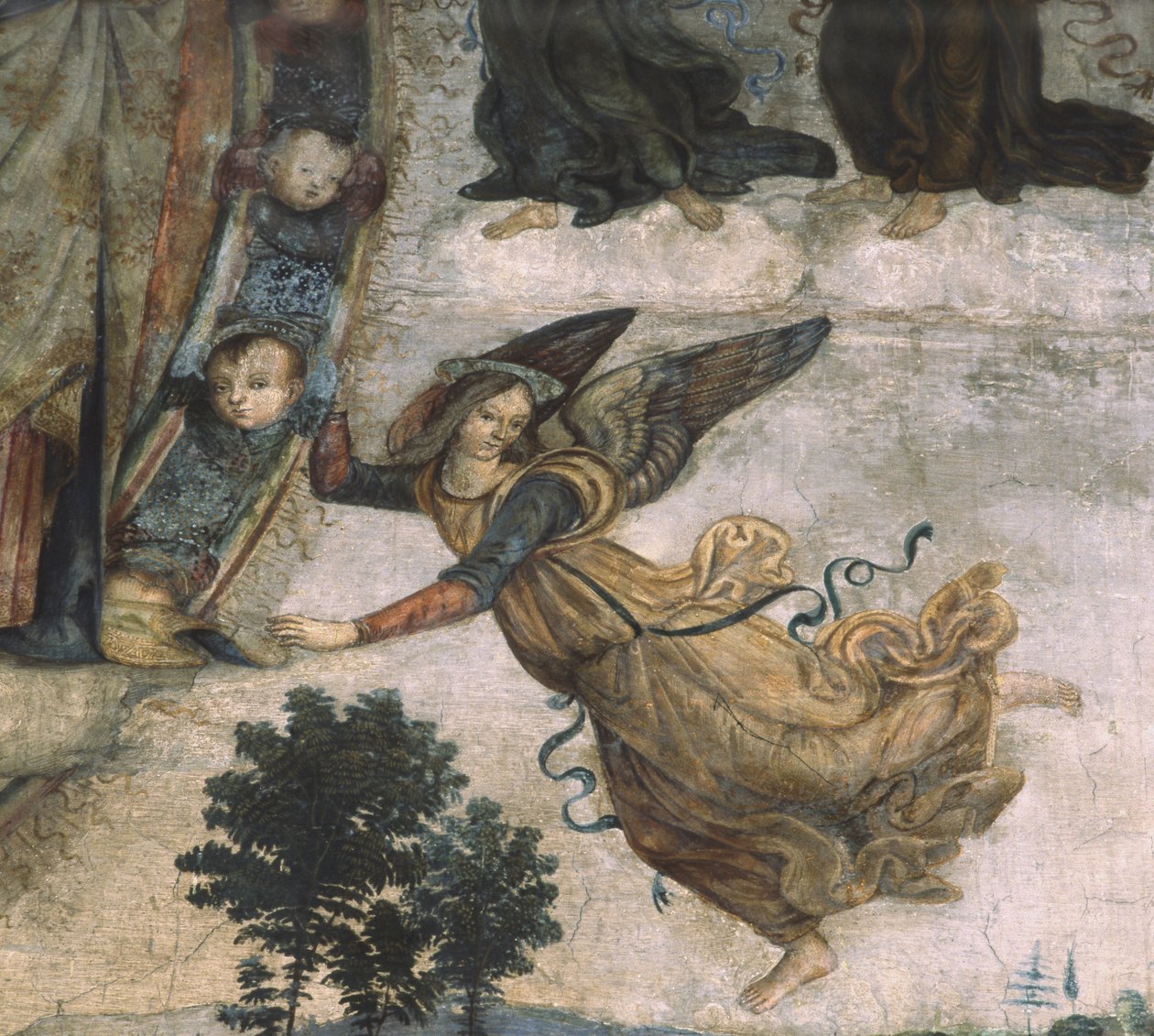 Fragment scen z życia Maryi, fresk ok.1484-92 autorstwa Bernardino di Betto Pinturicchio