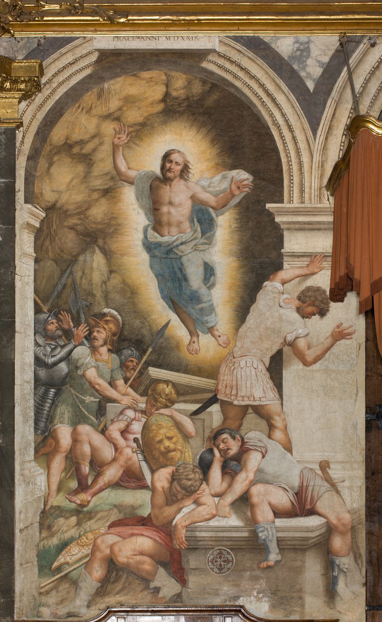 Kontrfaccata, Bernardino Gatti, Zmartwychwstanie 1529 autorstwa Bernardino Gatti