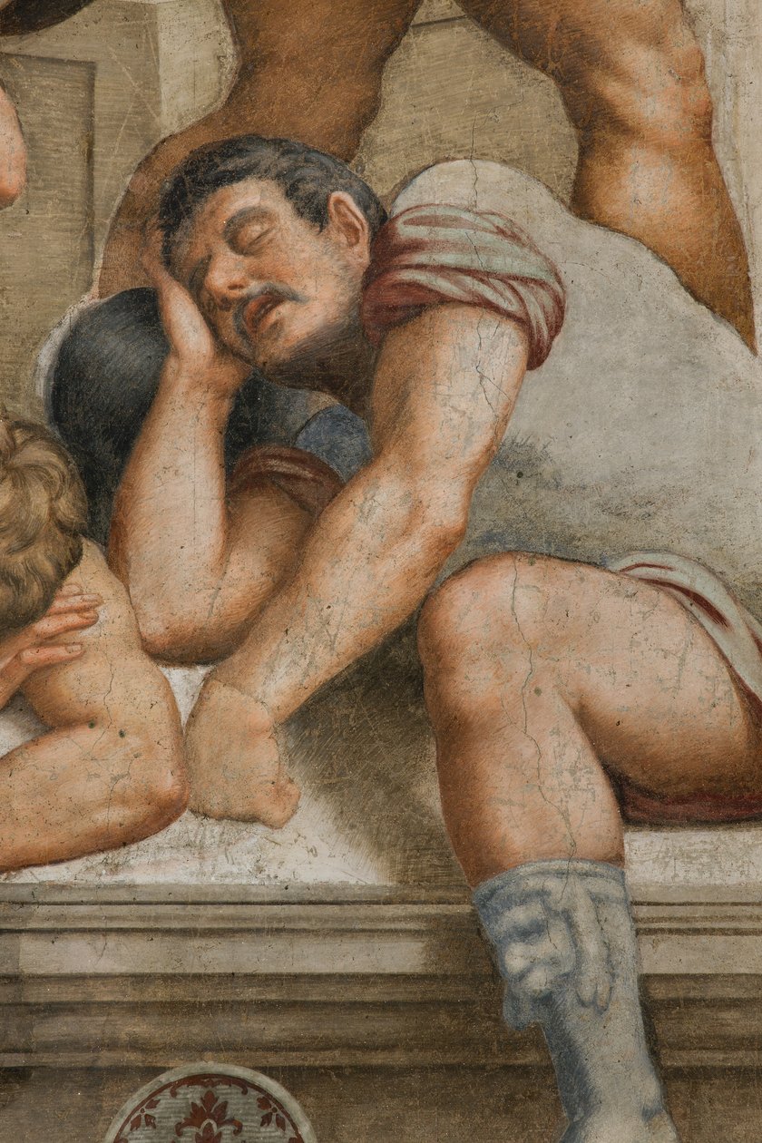 Kontrfaccata, Bernardino Gatti, Zmartwychwstanie 1529, Detal autorstwa Bernardino Gatti