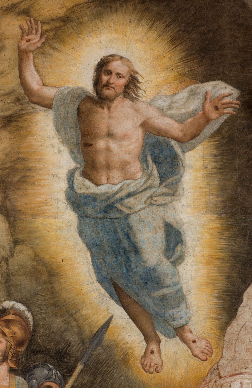 Kontrfaccata, Bernardino Gatti, Zmartwychwstanie 1529, Detal autorstwa Bernardino Gatti