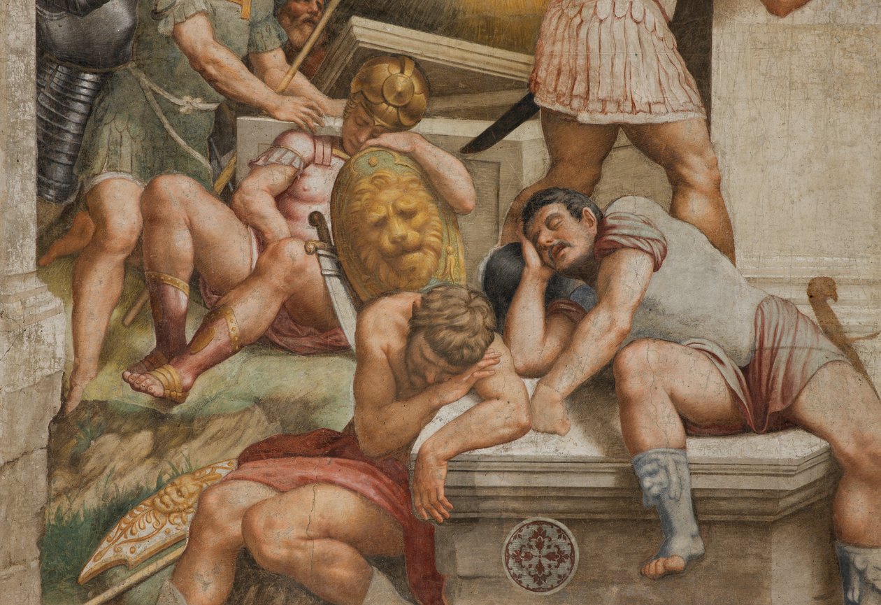 Kontrfaccata, Bernardino Gatti, Zmartwychwstanie 1529, Detal autorstwa Bernardino Gatti