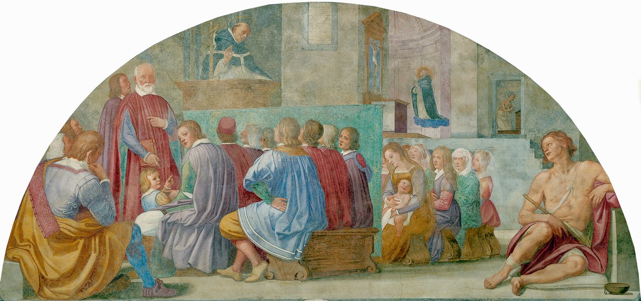 Historia św. Antoniego, Bernardino Poccetti (1548-1612), fresk autorstwa Bernardino Barbatelli Poccetti