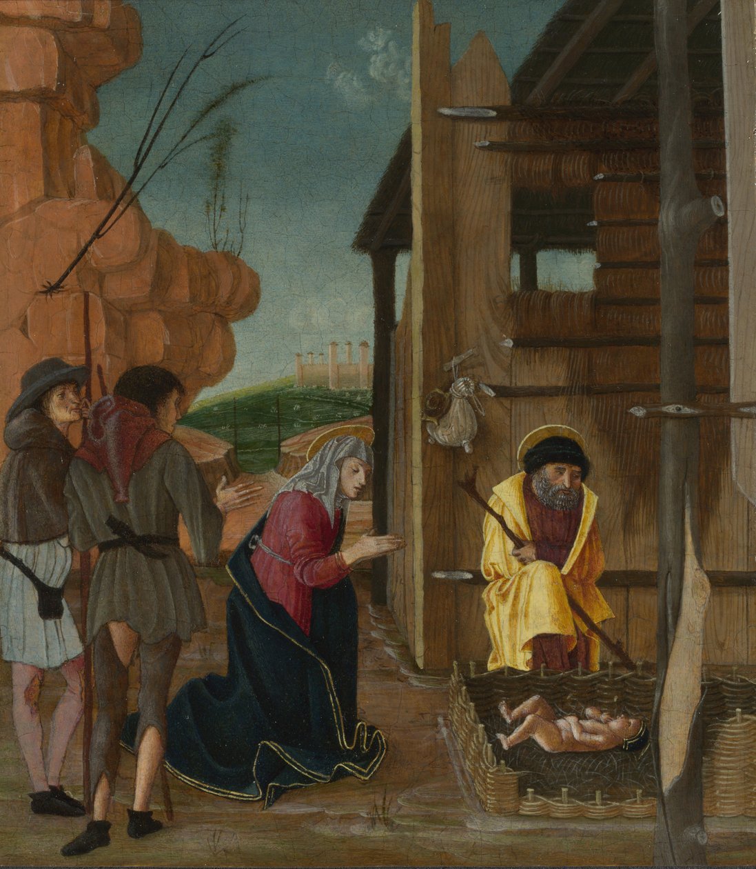 Adoracja pasterzy, ok. 1485 autorstwa Bernardino Butinone