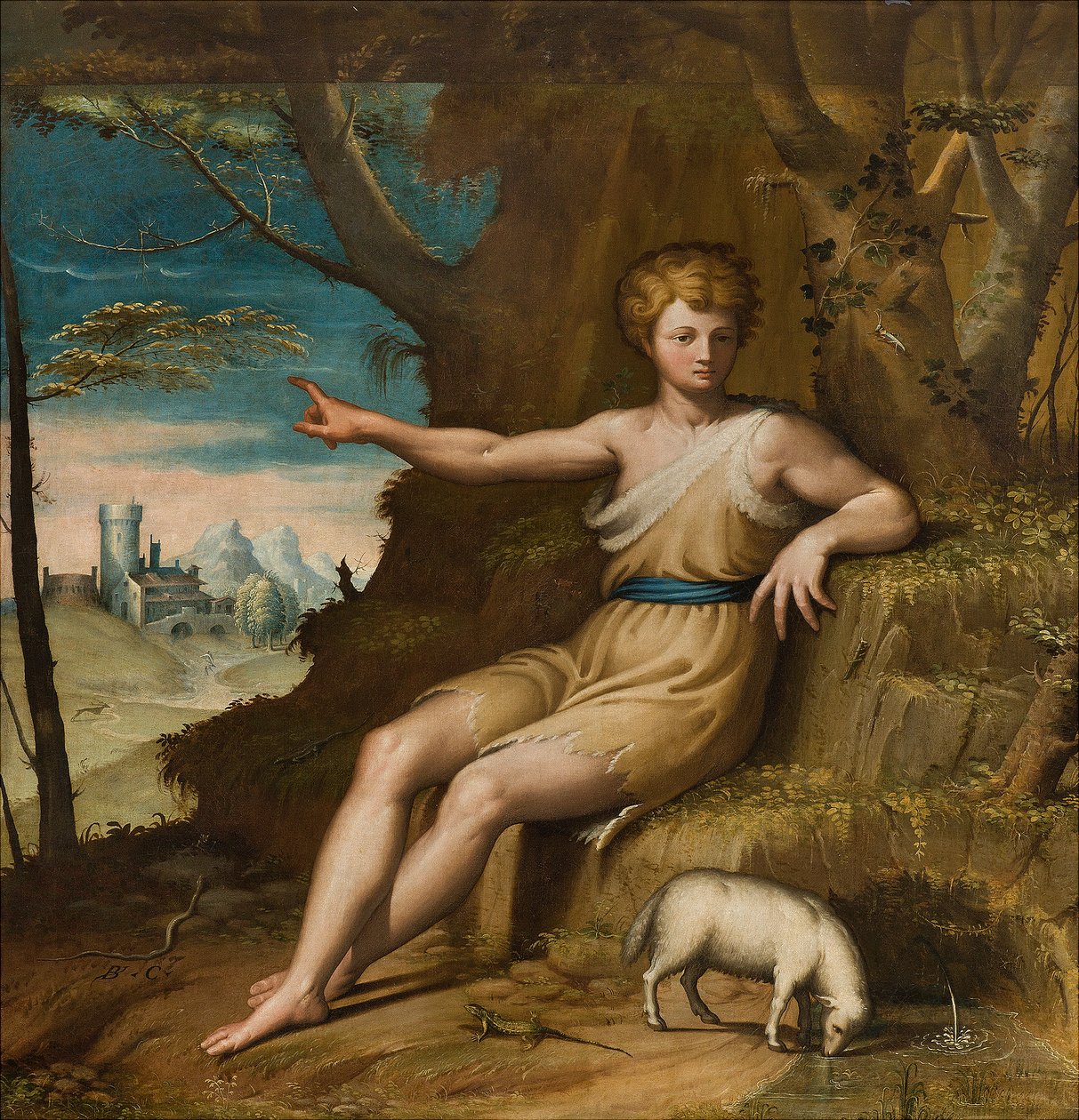 Kaplica Matki Bożej Królowej Ludu, drugie przęsło od strony południowej, Bernardino Campi, San Giovanni nel Desert 1569 autorstwa Bernardino Campi