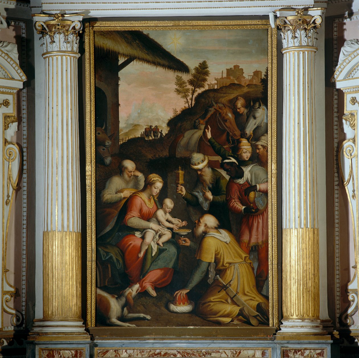 Pokłon Trzech Króli autorstwa Bernardino Campi
