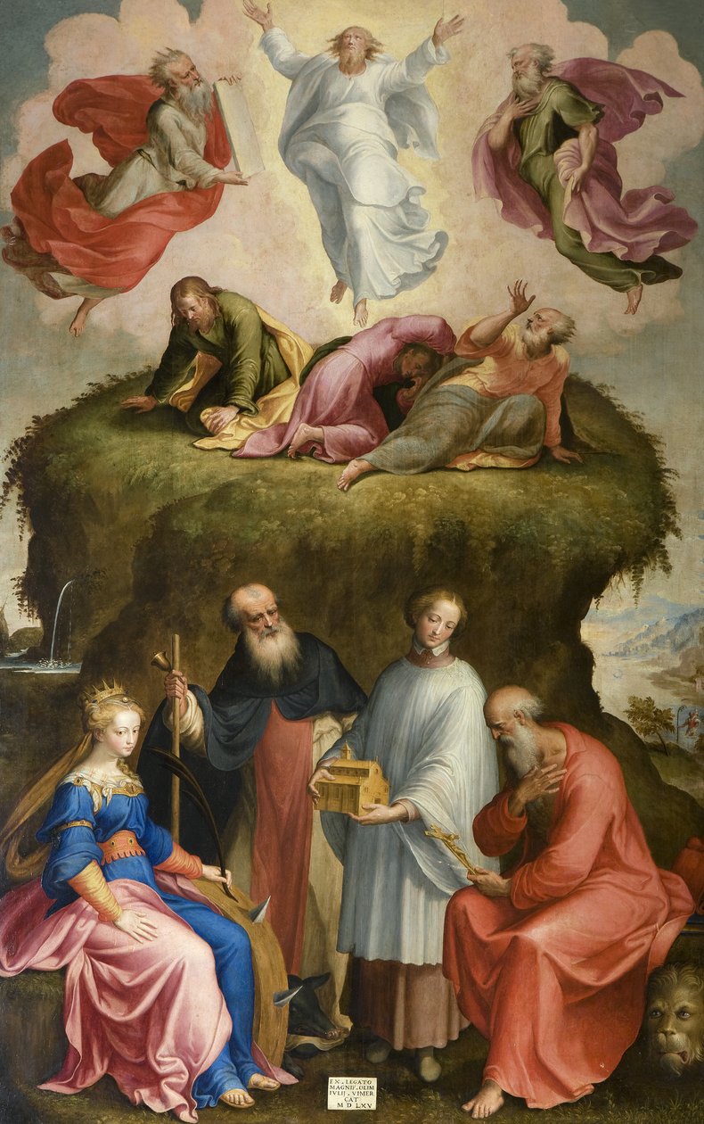 Przemienienie i święci, 1565 autorstwa Bernardino Campi