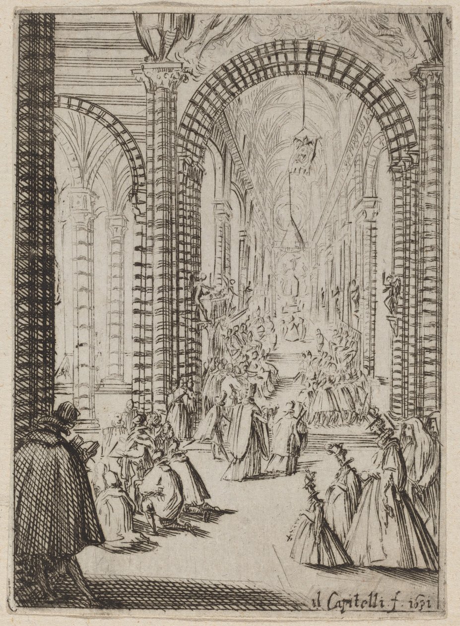 Wnętrze kościoła autorstwa Bernardino Capitelli