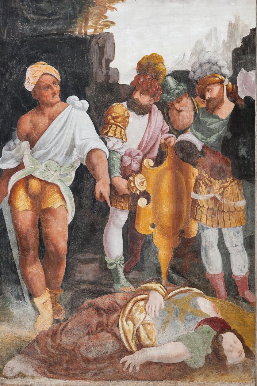 Fragment Męczeństwa św. Katarzyny (fresk) autorstwa Bernardino Lanino