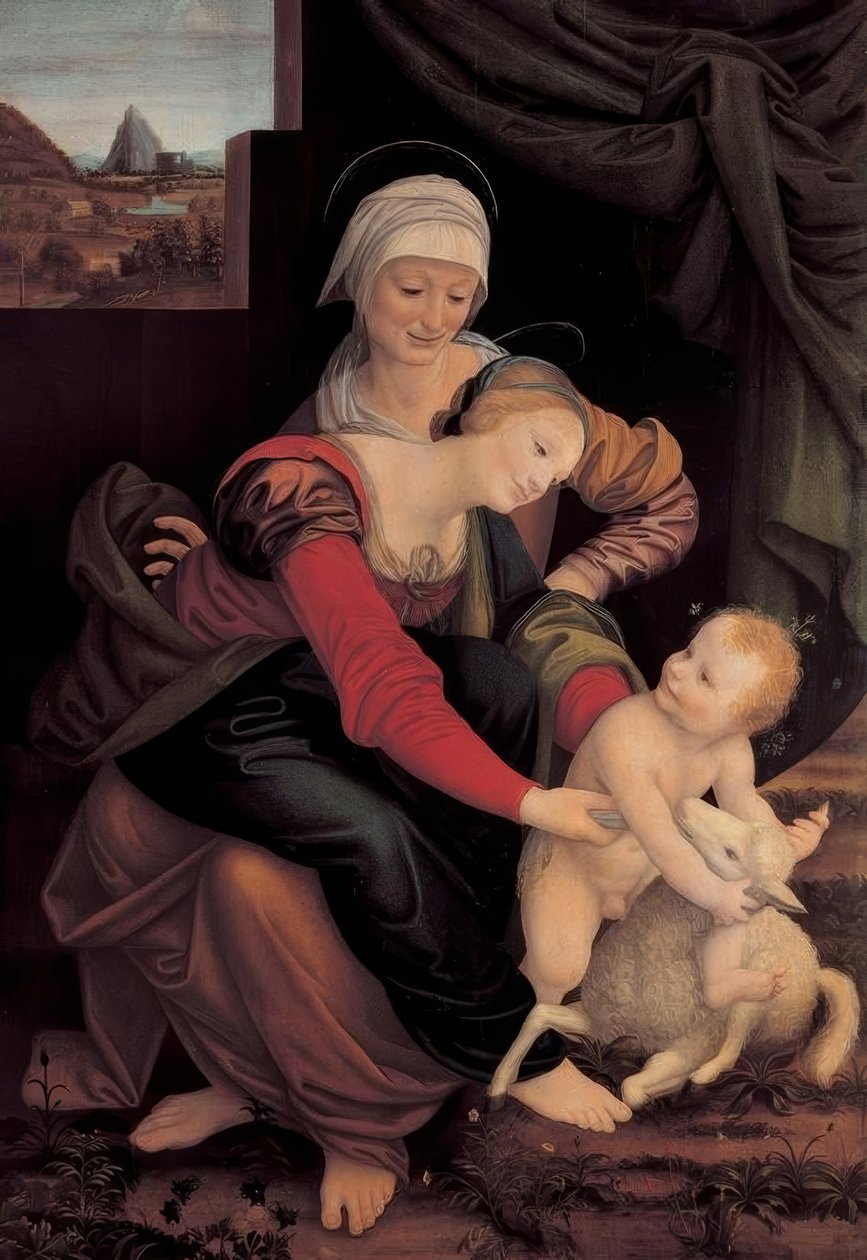 Samodzielna jazda św. Anny autorstwa Bernardino Lanino