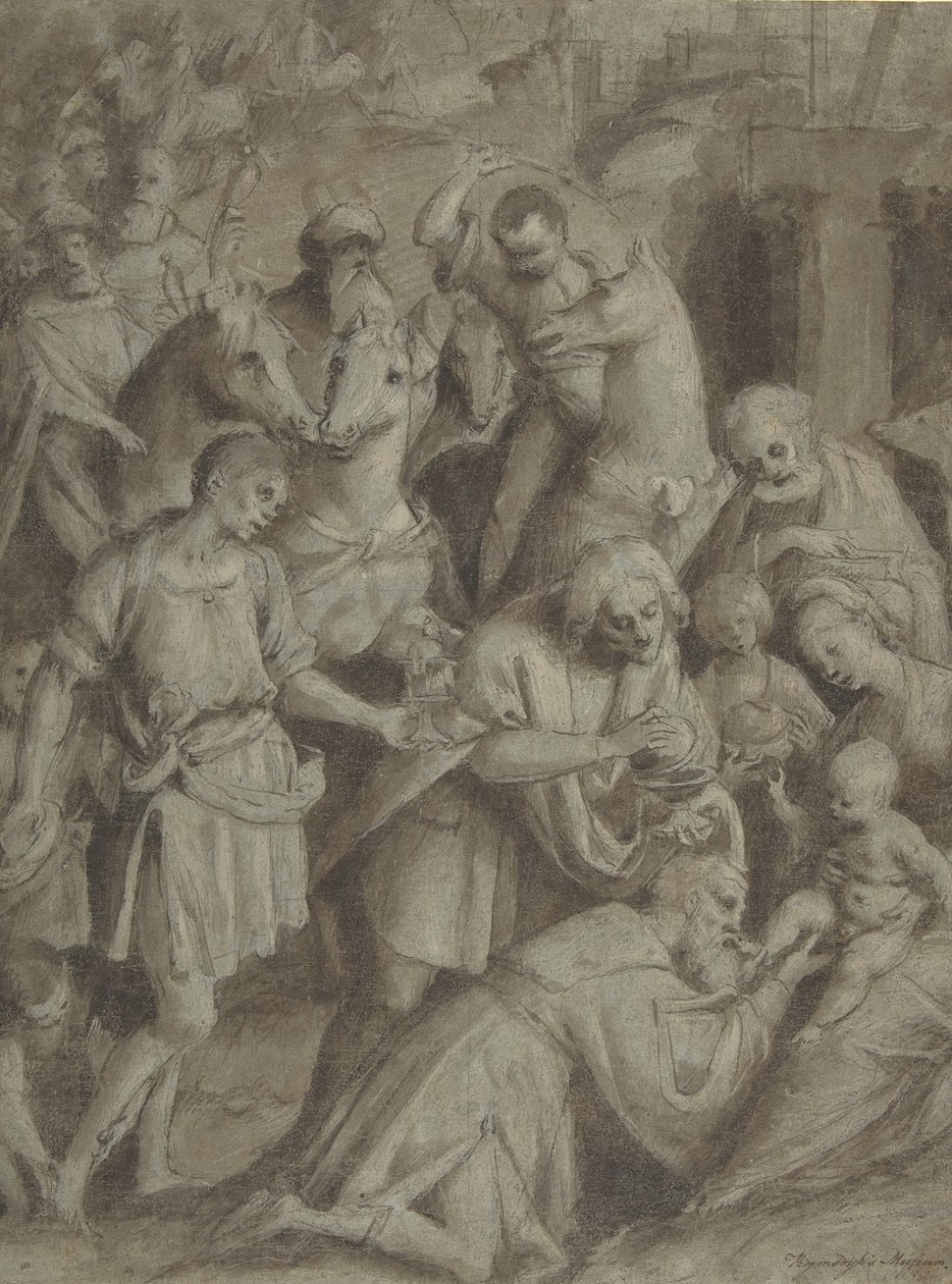 Adoracja Trzech Króli, 1553. autorstwa Bernardino Lanino
