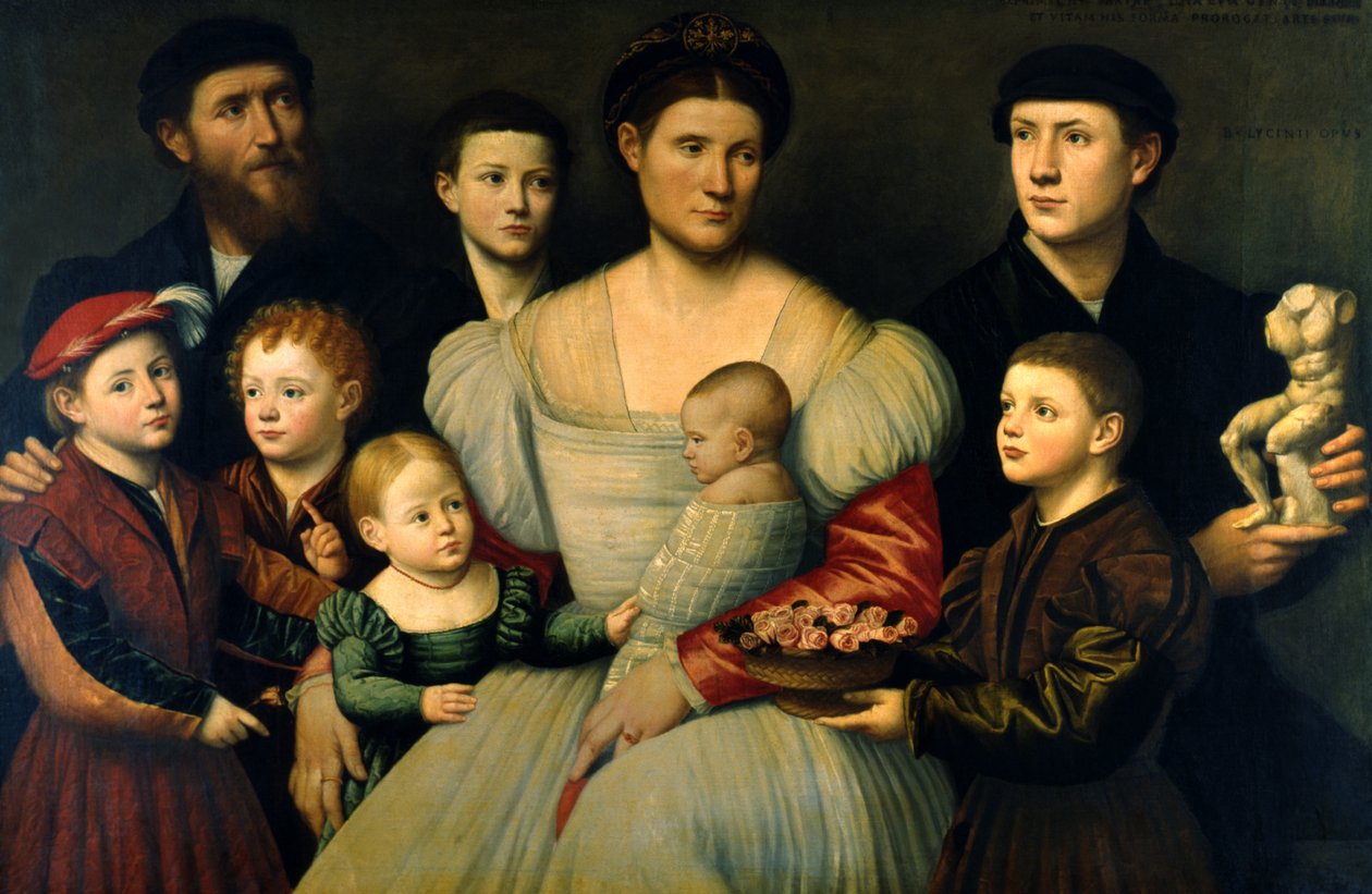Portret Arrigo Licinio i jego rodziny autorstwa Bernardino Licinio