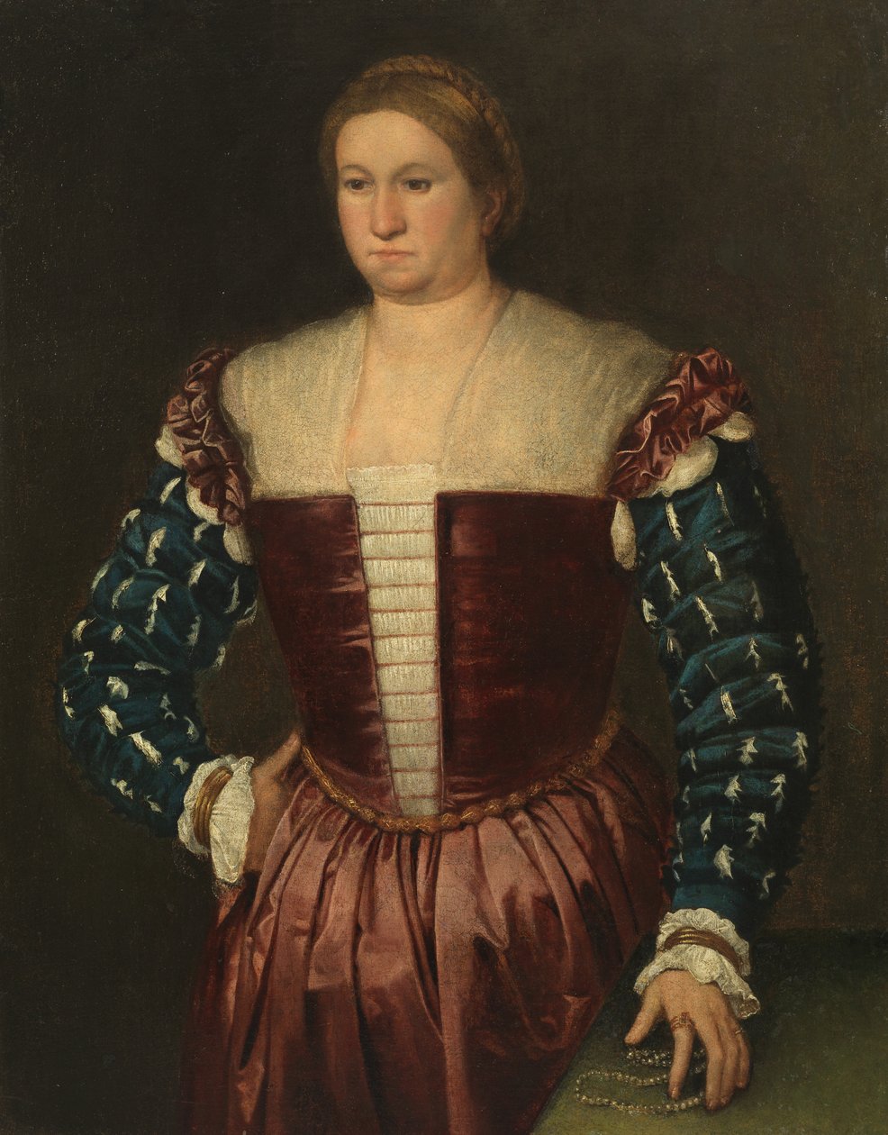 Portret damy, ok.1545-50 autorstwa Bernardino Licinio