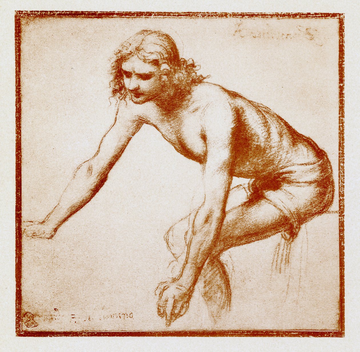 Studium postaci młodego mężczyzny autorstwa Bernardino Luini