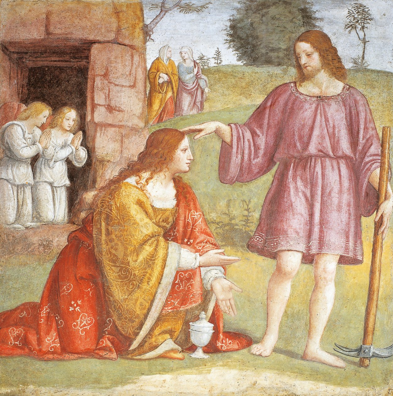 Włochy, Mediolan, kościół św. Maurycego al Monastero Maggiore, Chrystus zmartwychwstały ukazujący się Marii Magdalenie autorstwa Bernardino Luini
