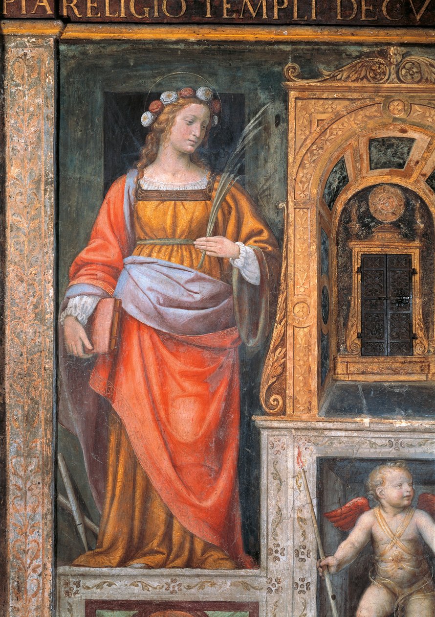 Włochy, Mediolan, kościół św. Maurycego przy głównym klasztorze, Santa Cecilia autorstwa Bernardino Luini