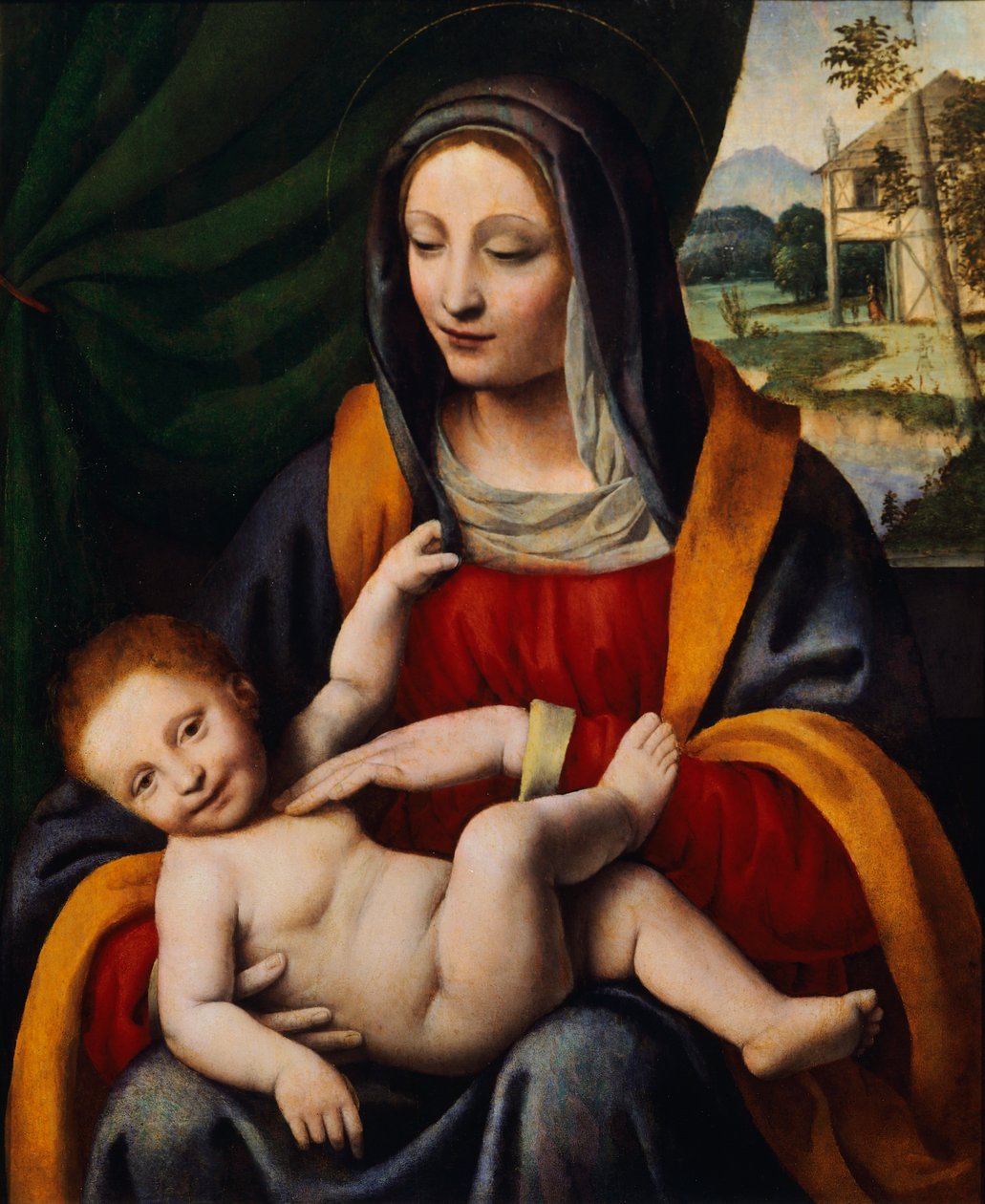 Madonna z Dzieciątkiem – Bernardino Luini (1481-ok. 1532). autorstwa Bernardino Luini