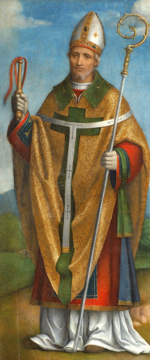 Święty Ambroży, 1520-22 (tempera na pokładzie) autorstwa Bernardino Luini
