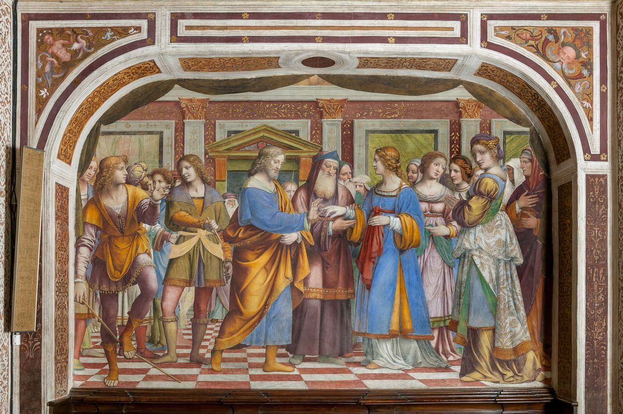 Wesele Marii Panny (fresk) autorstwa Bernardino Luini