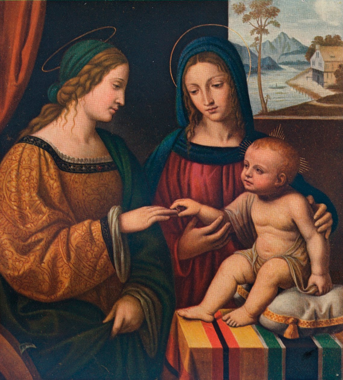 Mistyczne zaślubiny św Katarzyny, ok. 1520, 1911 autorstwa Bernardino Luini