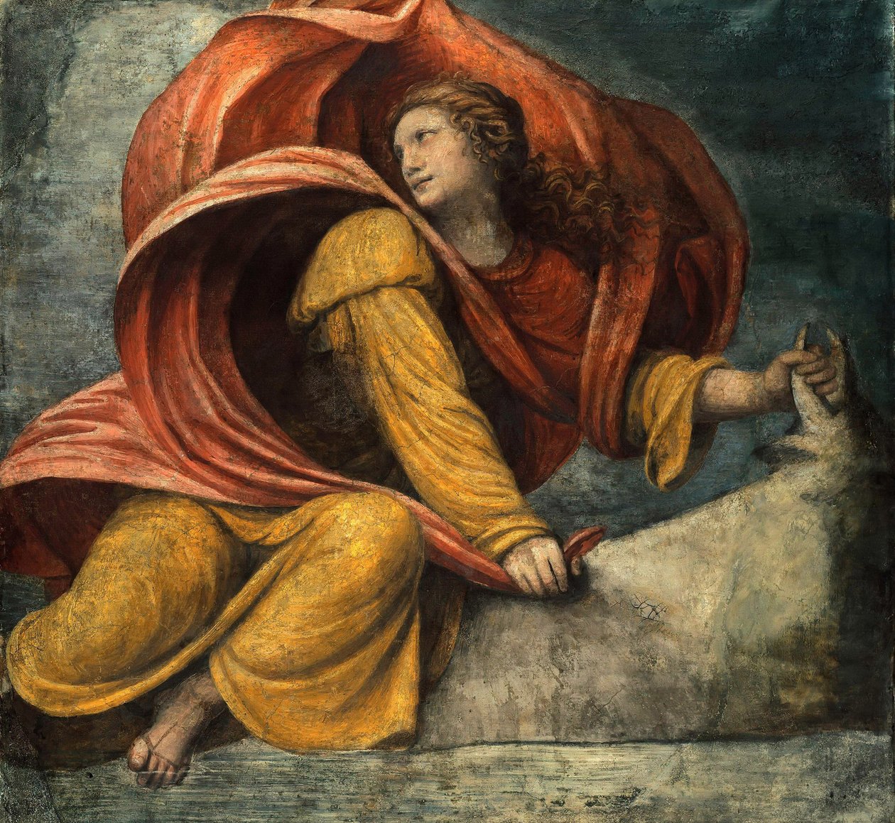 Gwałt Europy par Luini, Bernardino (ok. 1480-1532), - Fresco autorstwa Bernardino Luini
