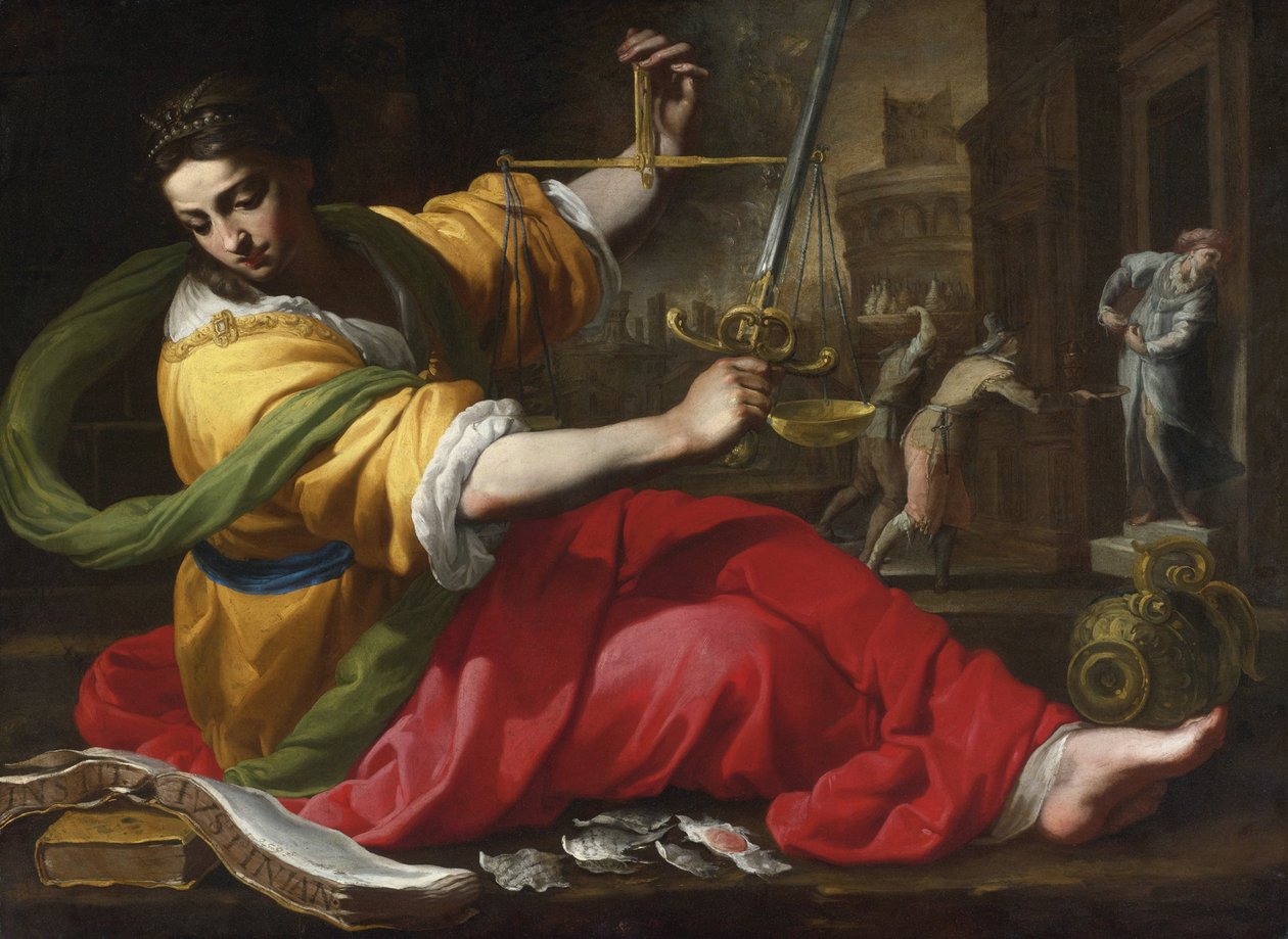 Alegoria Sprawiedliwości par Mei, Bernardino (1612-1676) autorstwa Bernardino Mei