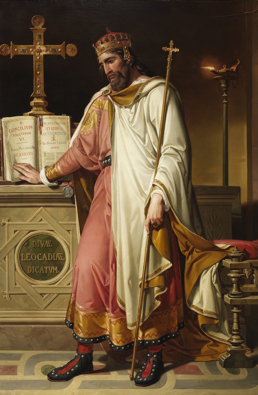 Chintila, król Wizygotów, 1855 autorstwa Bernardino Montañés Pérez