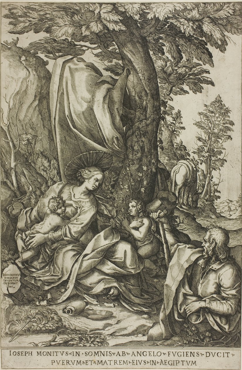 Odpocznij w locie do Egiptu autorstwa Bernardino Passeri