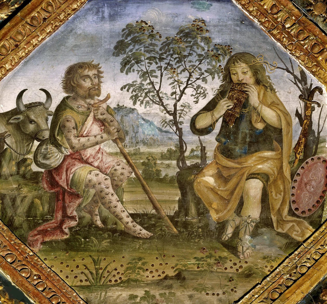 Merkury, Argus i Io, 1492-1494. autorstwa Bernardino Pinturicchio