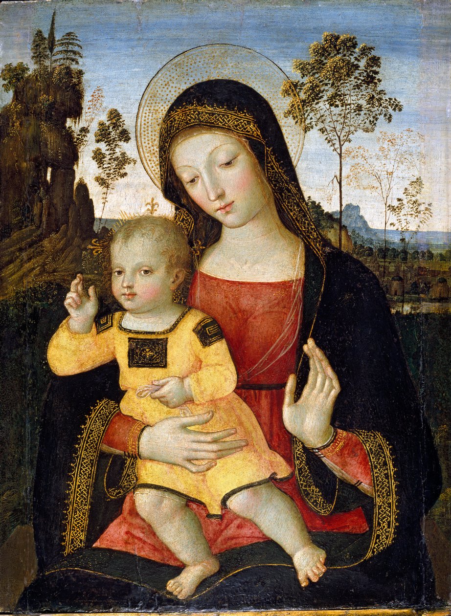 Dziewica z Dzieciątkiem, 1470-1490 autorstwa Bernardino Pinturicchio