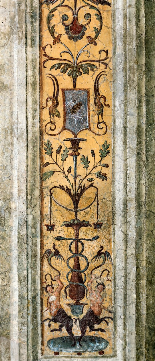 Fragment pilastra z figurami groteskowymi (Malarstwo autorstwa Bernardino di Betto Pinturicchio