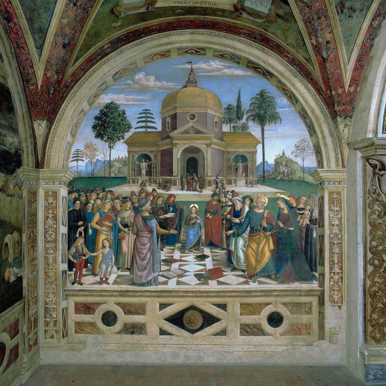 Dyskusja w świątyni (fresk) autorstwa Bernardino di Betto Pinturicchio