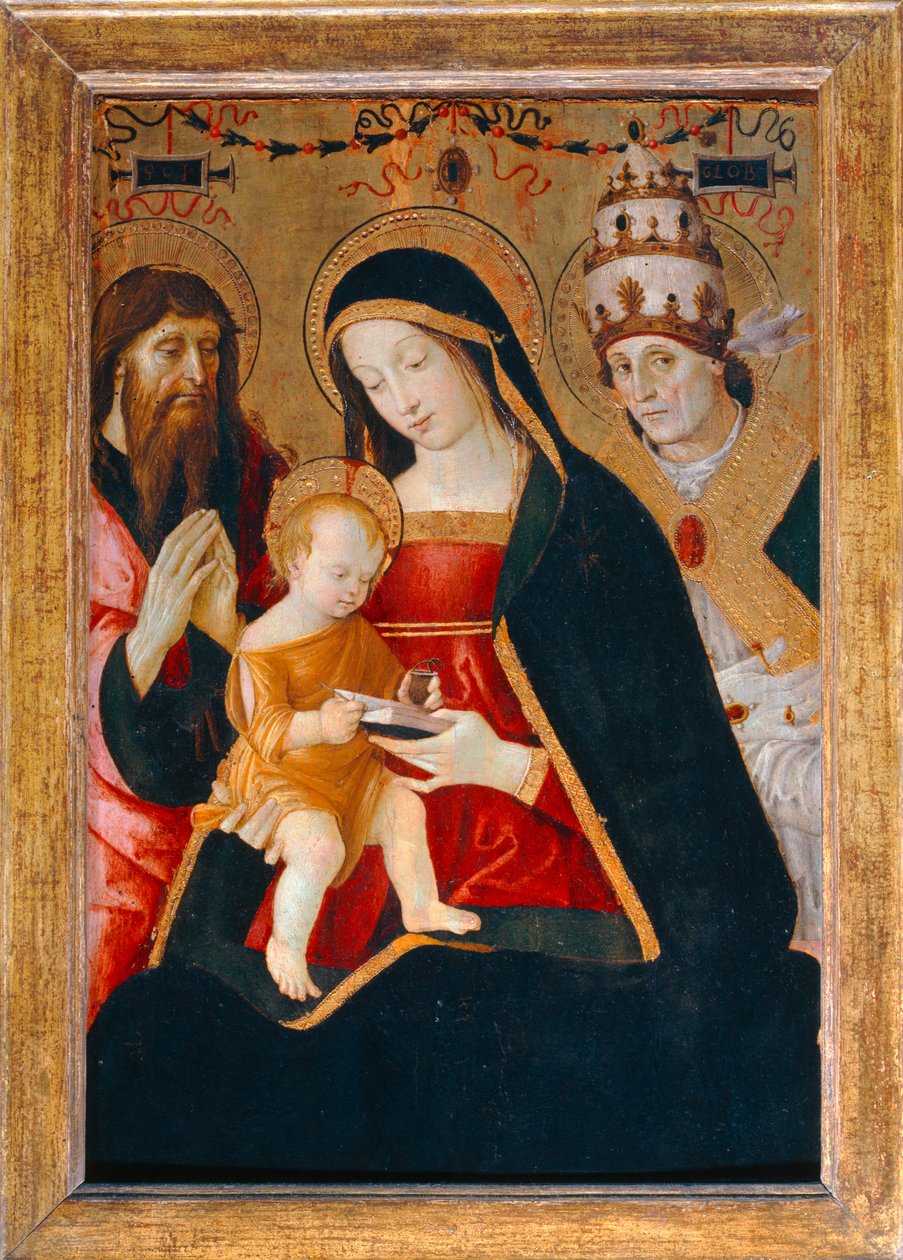 Dziewica z Dzieciątkiem między świętym Jerome i świętym ... autorstwa Bernardino di Betto Pinturicchio