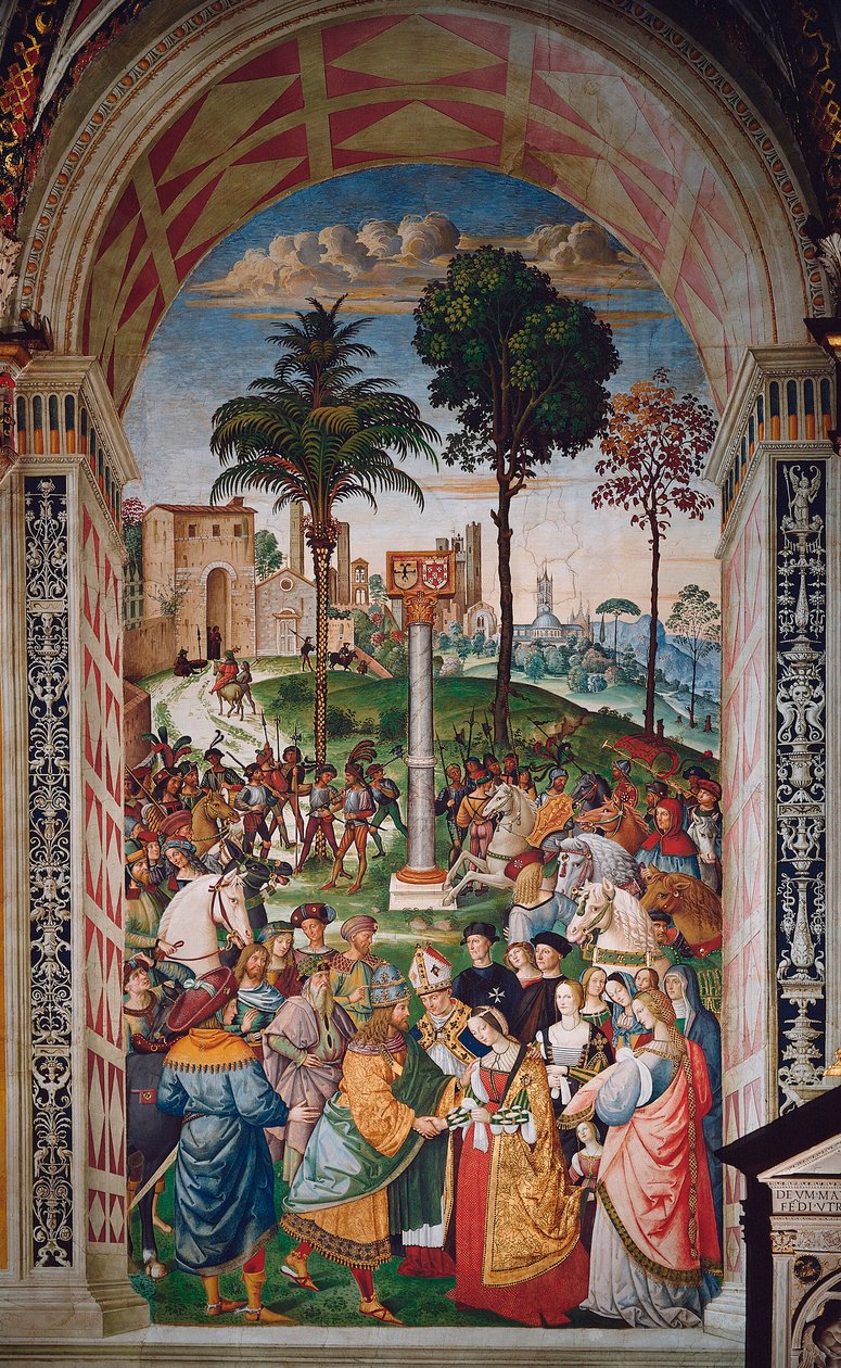 Życie papieża Pio (Piusa) II (Enea Silvio Piccolomini autorstwa Bernardino di Betto Pinturicchio