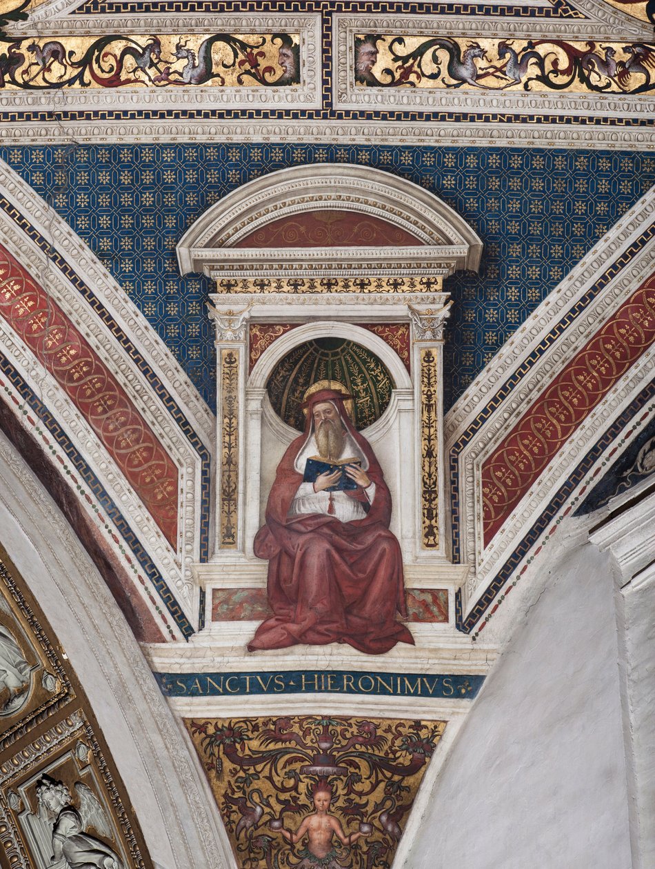 Święty Hieronim, fragment Doktorów Kościoła (fresk autorstwa Bernardino di Betto Pinturicchio