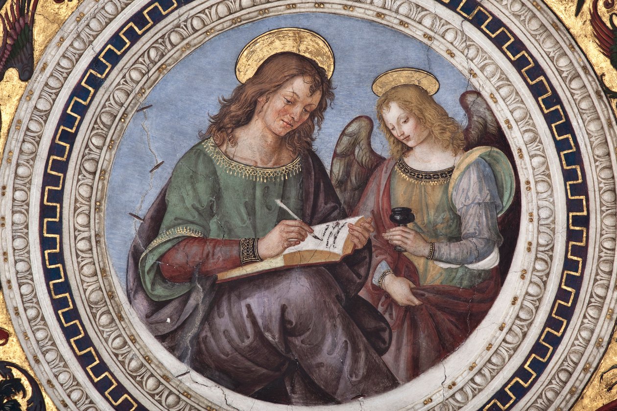 Św. Mateusz, fragment Czterech ewangelistów (fresk) autorstwa Bernardino di Betto Pinturicchio
