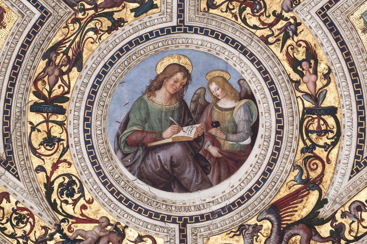 Św. Mateusz, fragment Czterech ewangelistów (fresk) autorstwa Bernardino di Betto Pinturicchio