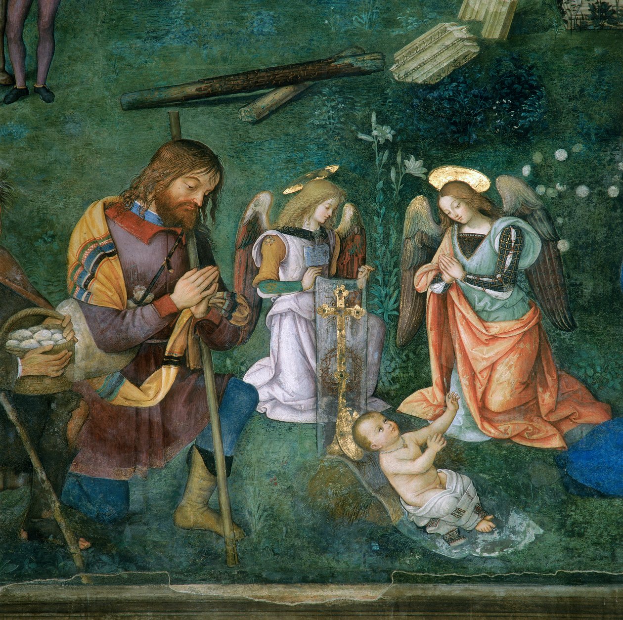 Dzieciątko Chrystus, detal z obrazu Narodzenia Pańskiego autorstwa Bernardino di Betto Pinturicchio