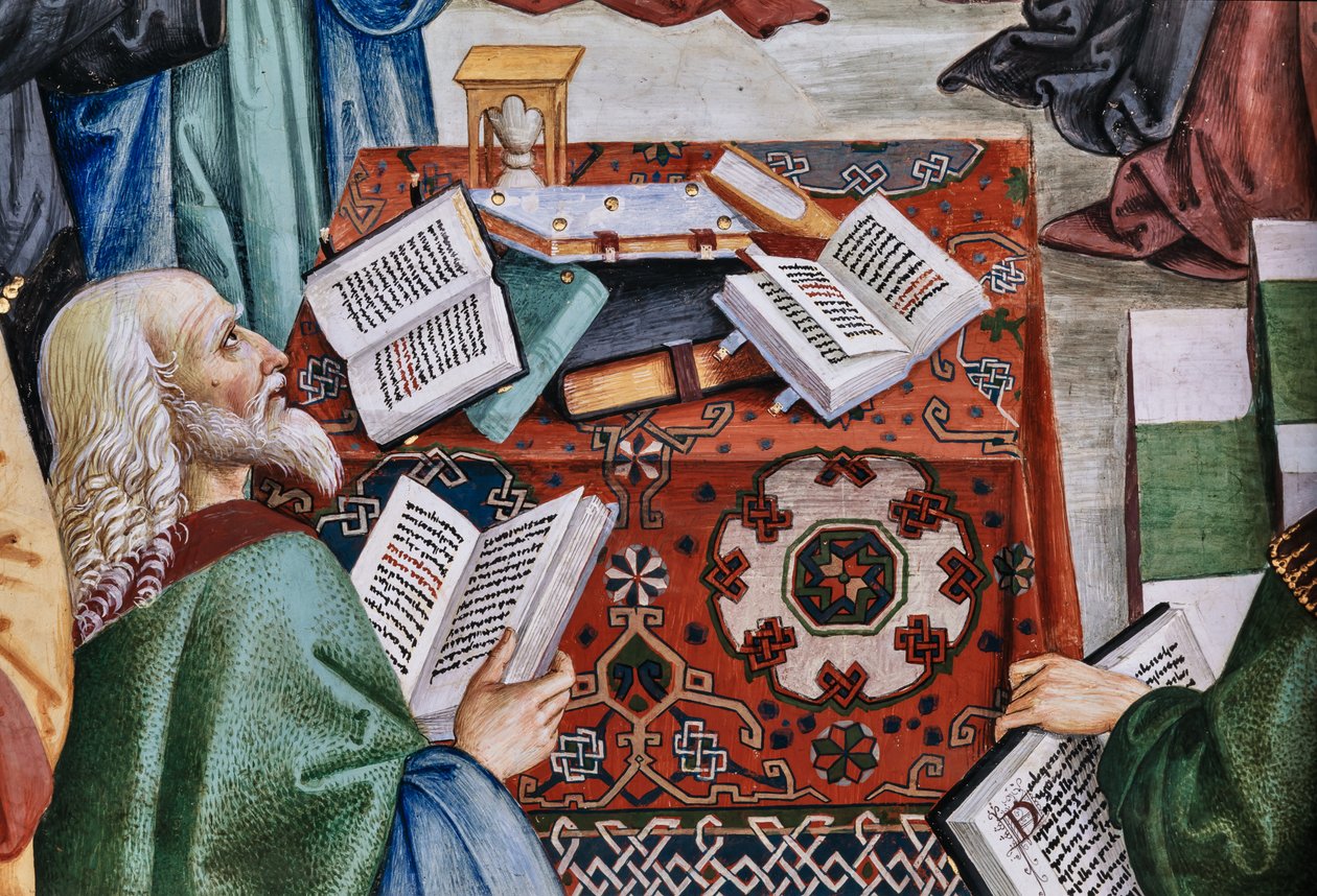 Biblioteka Piccolomini, ściana południowo-zachodnia: „Pius II przewodniczy Sejmowi Mantui, 1 czerwca autorstwa Bernardino di Betto Pinturicchio
