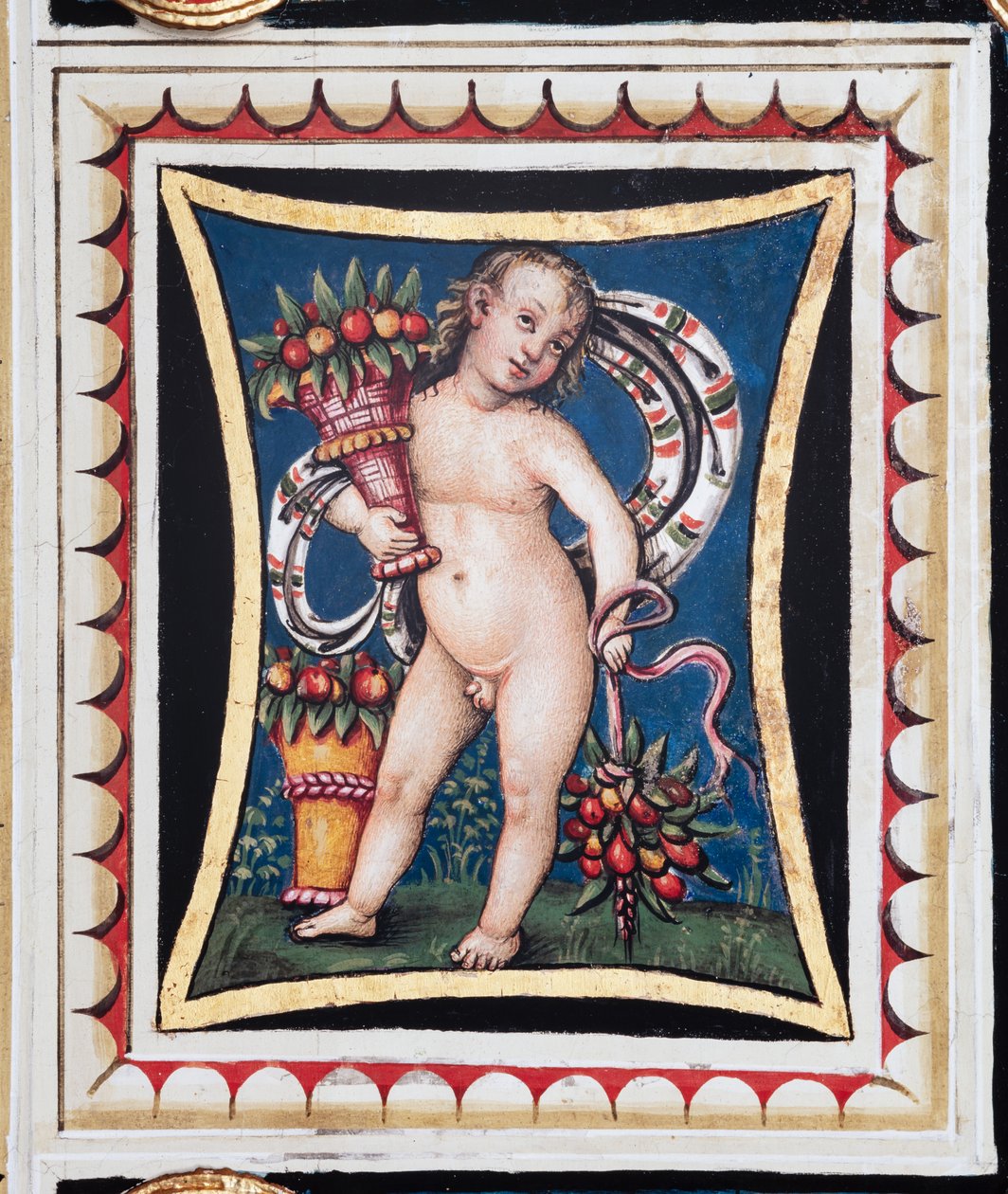 Biblioteka Piccolomini, sufit, tablica z alegorią pór roku: „Wiosna”, fresk Bernardino di Betto, znany jako Pinturicchio. autorstwa Bernardino di Betto Pinturicchio