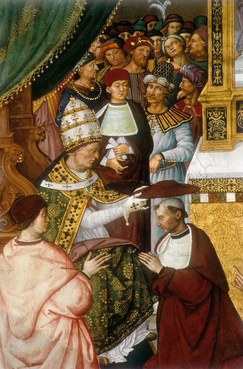 Vie du pape Pio (Pie) II (Enea Silvio Piccolomini autorstwa Bernardino di Betto Pinturicchio
