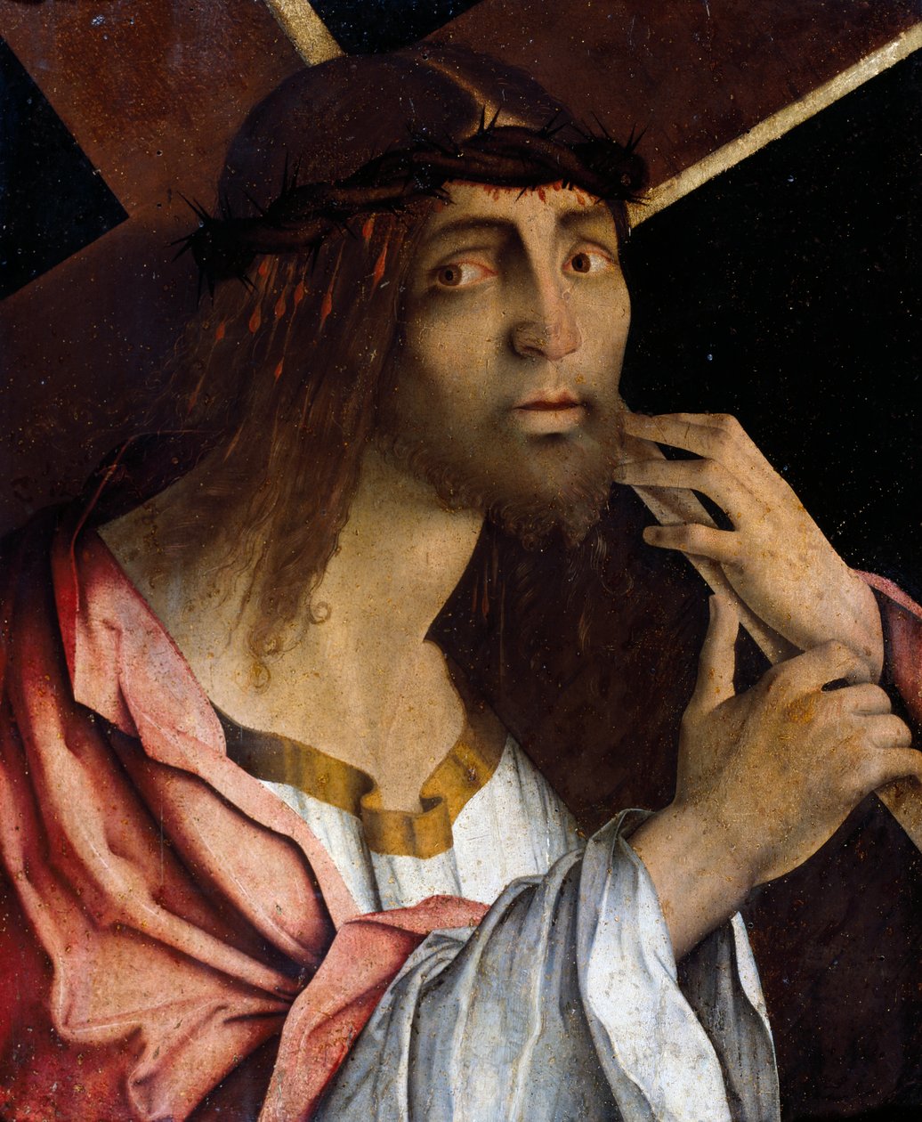 Chrystus niosący krzyż, Bernardino di Bosio Zaganelli (ca 1460-ca 1510), Włochy autorstwa Bernardino di Bosio Zaganelli