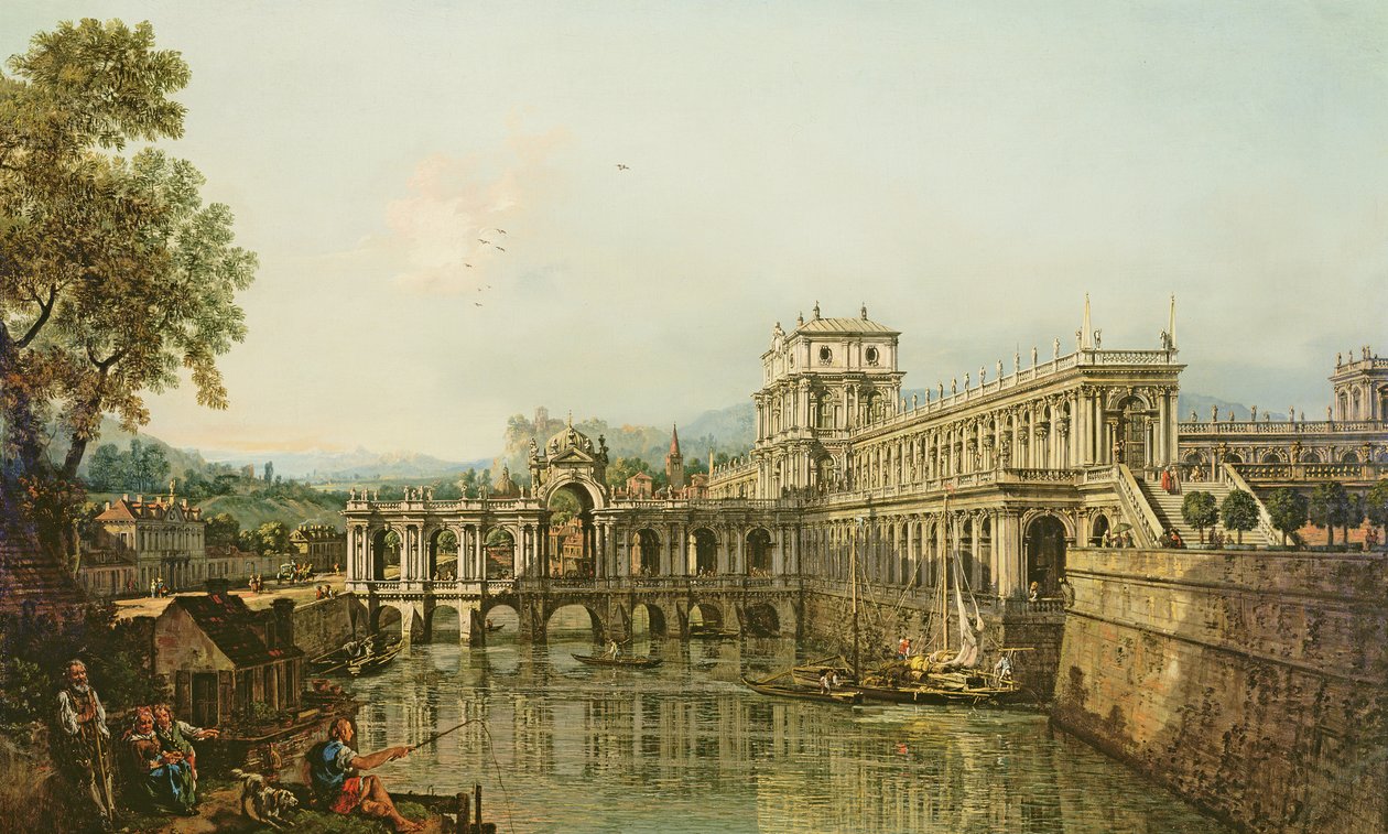 Architektoniczne Capriccio, ok.1765 autorstwa Bernardo Bellotto