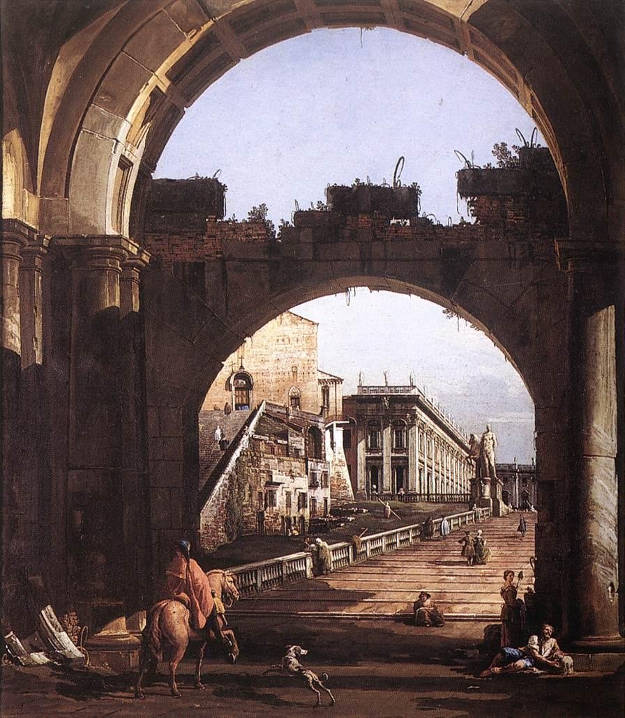Capriccio Kapitolu autorstwa Bernardo Bellotto