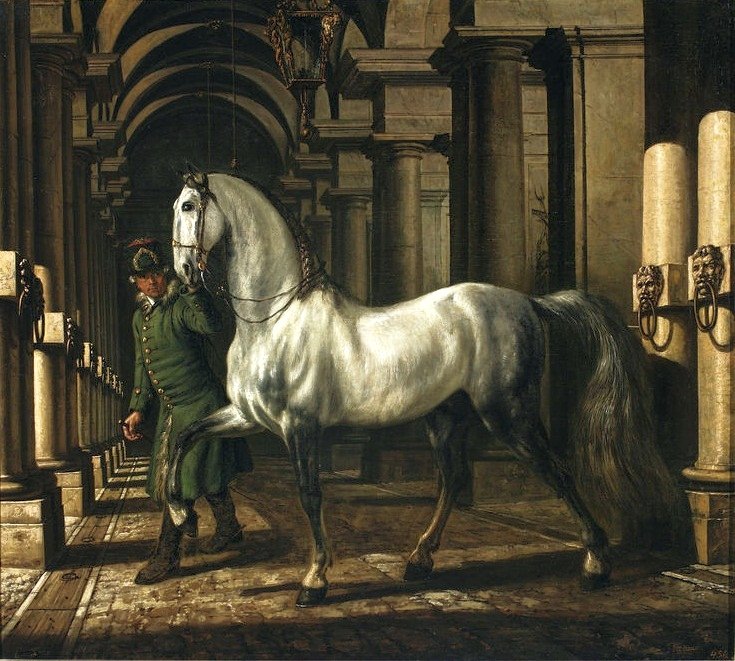 Pan młody prowadzący konia autorstwa Bernardo Bellotto