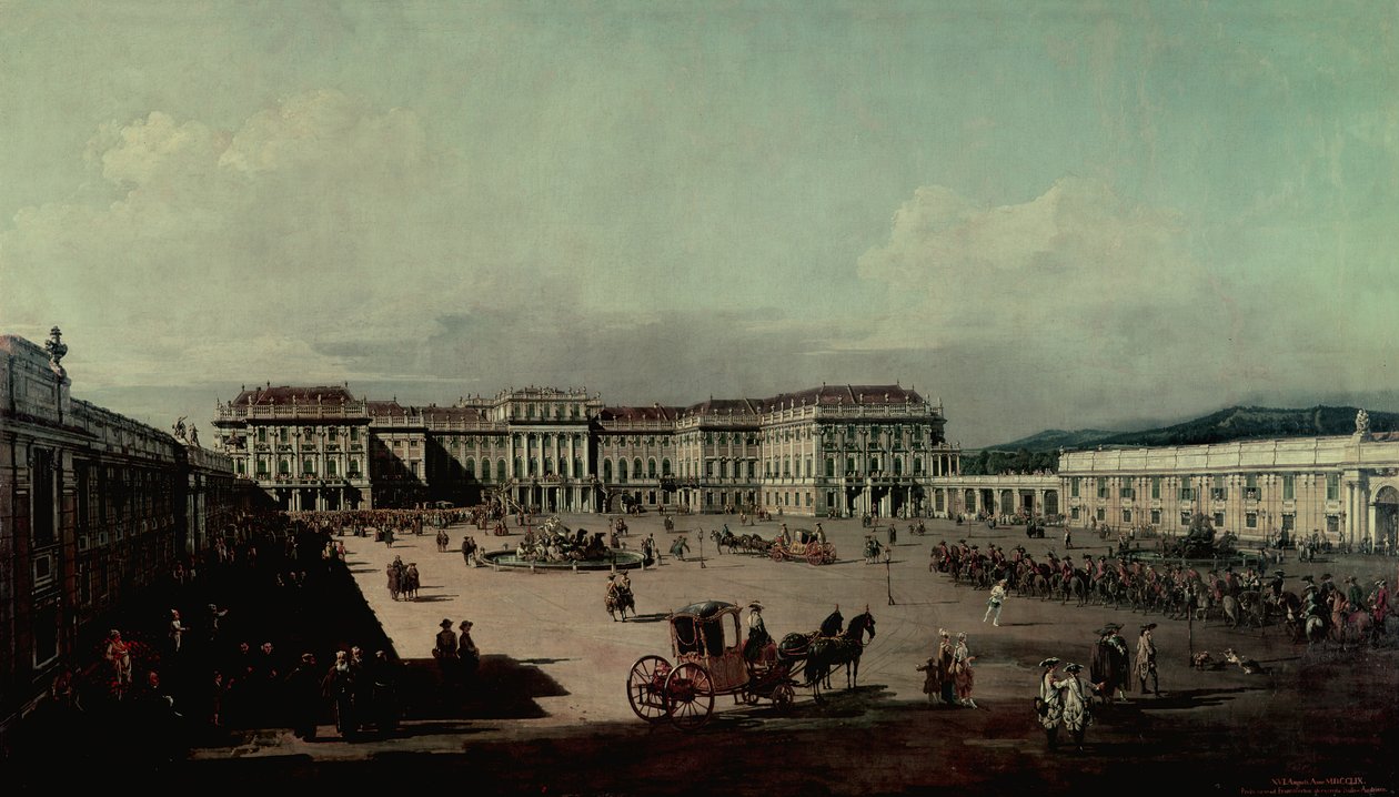 Zamek Schönbrunn, 1759-60 autorstwa Bernardo Bellotto